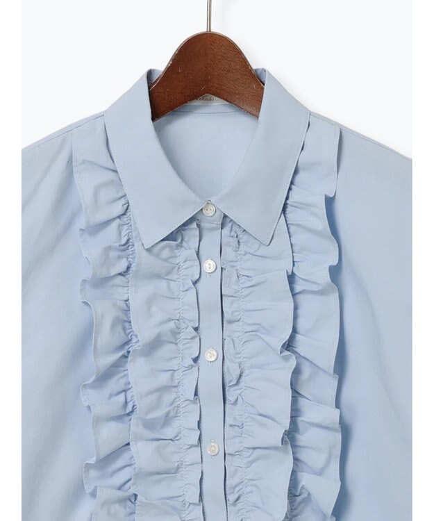 Te chichi フリルクロップトシャツ サックスブルー