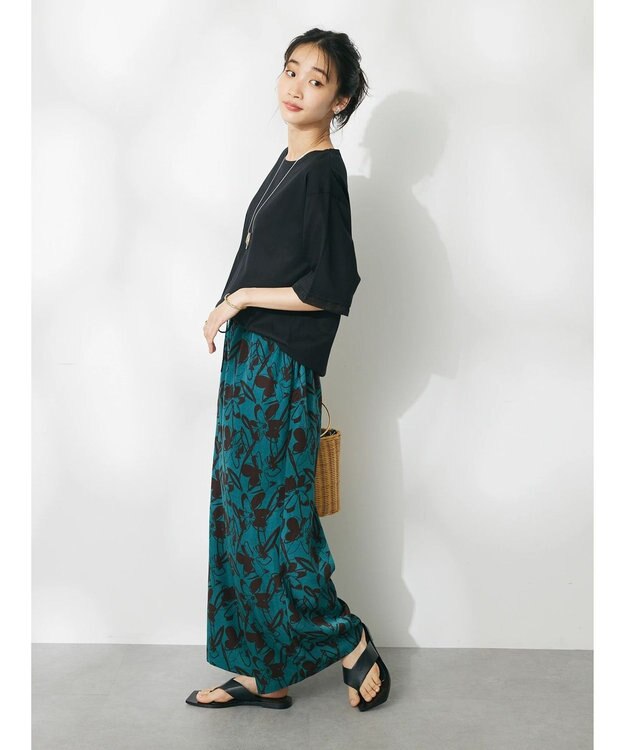 CRAFT STANDARD BOUTIQUE 【ＵＶカット】布帛切り替えプルオーバー Black