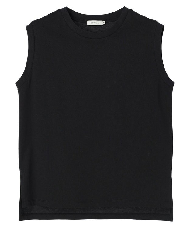 earth music&ecology ノースリーブカットソー（汗じみ防止） Black