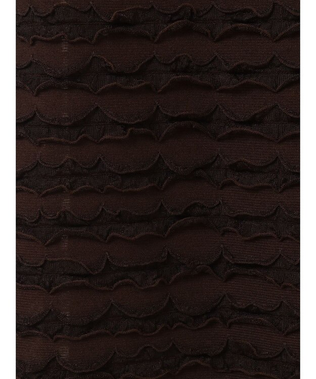 Green Parks カップ付きフリル生地キャミワンピース Brown