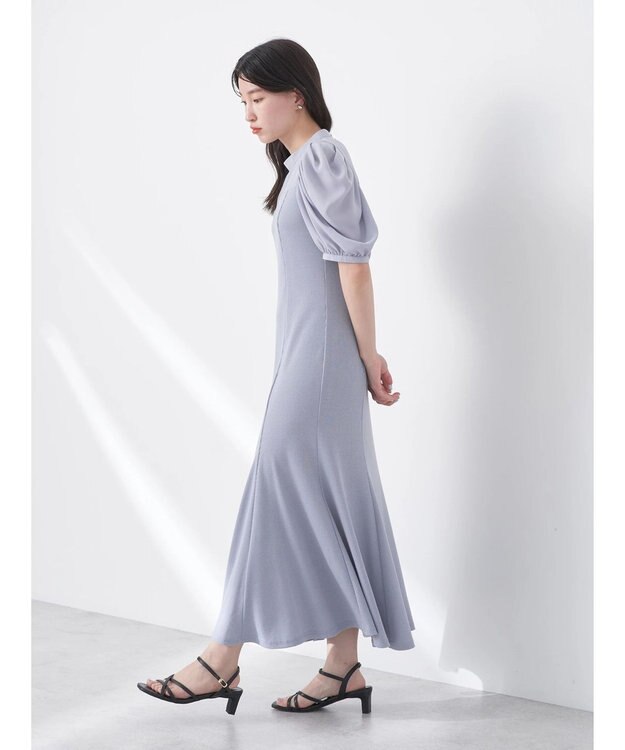 earth music&ecology リブドッキングワンピース Gray