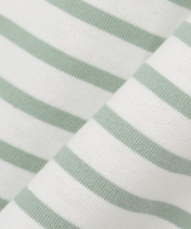 ANY KIDS 【ke ke ke】GOOD MORNING ボーダーチュニック ワンピース ミントグリーン×ホワイトボーダー