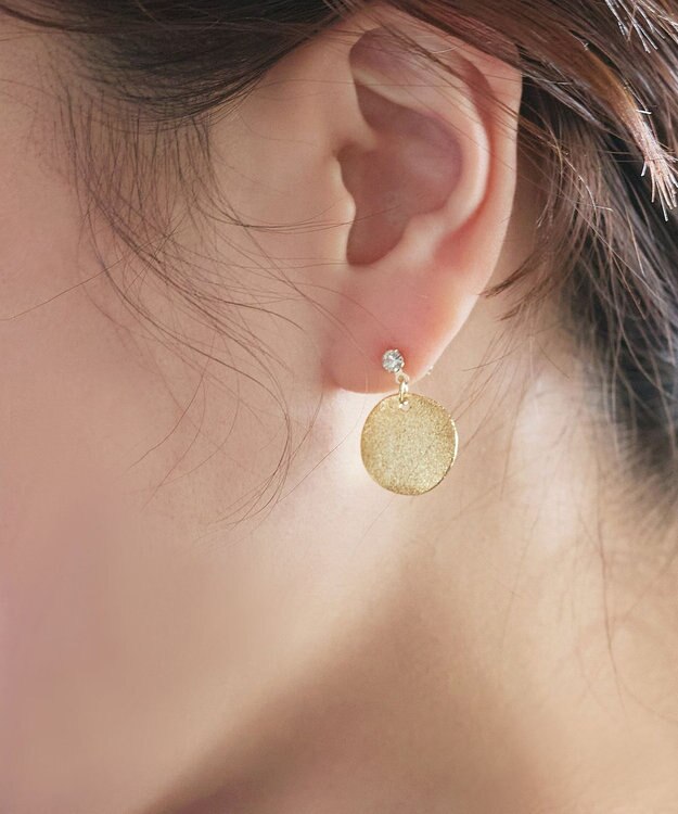 Tiaclasse 【金属アレルギー対応】メタルプレートピアス ゴールド