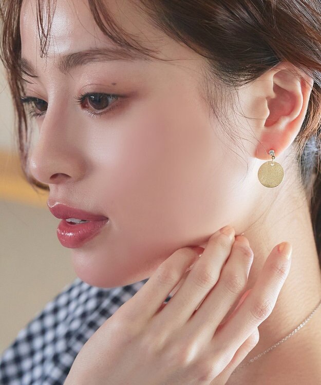 Tiaclasse 【金属アレルギー対応】メタルプレートピアス ゴールド