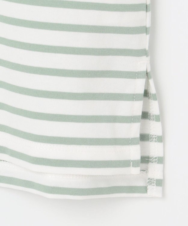 ANY KIDS 【ke ke ke】GOOD MORNING ボーダーチュニック ワンピース ミントグリーン×ホワイトボーダー