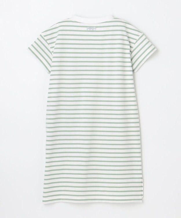 ANY KIDS 【ke ke ke】GOOD MORNING ボーダーチュニック ワンピース ミントグリーン×ホワイトボーダー