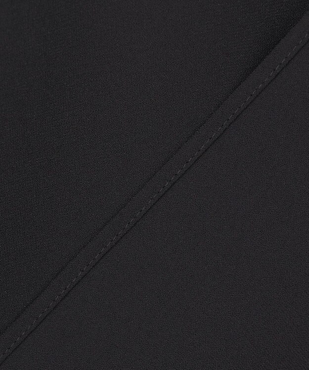 ICB L 【洗える】 ストレッチジョーゼット ブラウス ブラック系