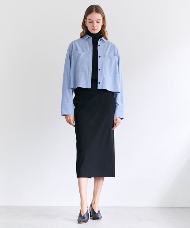 BEIGE， LAURA / ドライタッチ ストレッチショートスリーブニット Black