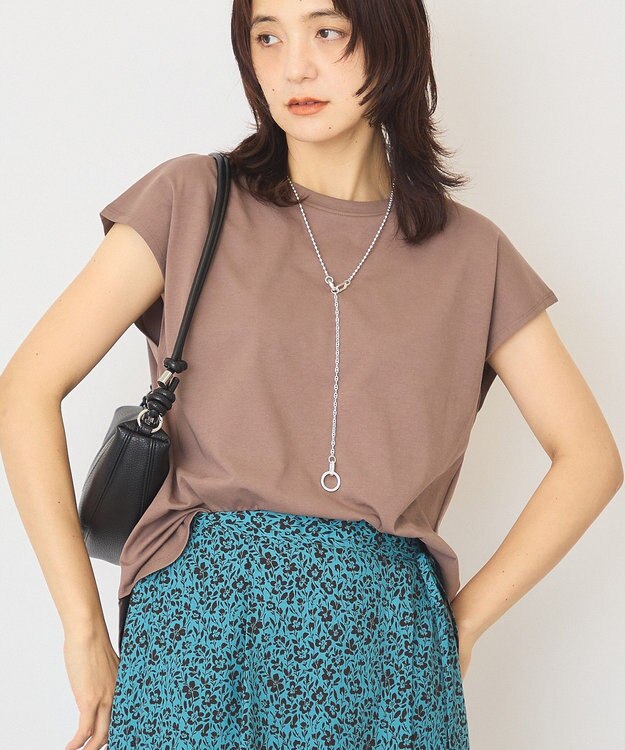 AMERICAN HOLIC 近赤外線カット フレンチスリーブプルオーバー Brown
