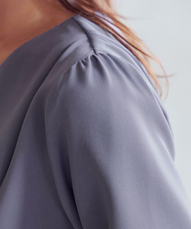 Tiaclasse L サイドベルトデザインワンピース ブルー