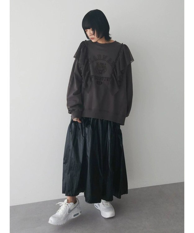 Green Parks ・ＳＵＧＡＲ　ＳＰＯＯＮ　タイガーｐｔラッフルスウェット Charcoal Gray