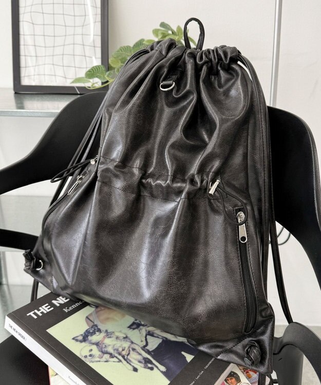 WEGO ドロストデザインナップサック ブラック