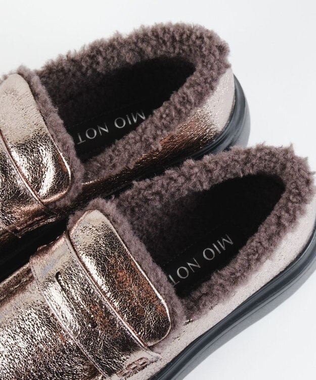 BONTRE 【MIONOTIS/ミオノティス】ムートンモカローファー/40912 ガンメタル