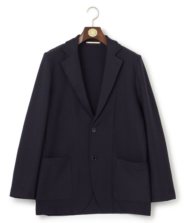 J.PRESS MEN 【ウォッシャブル】コンフィーリンクス ニットジャケット ネイビー系
