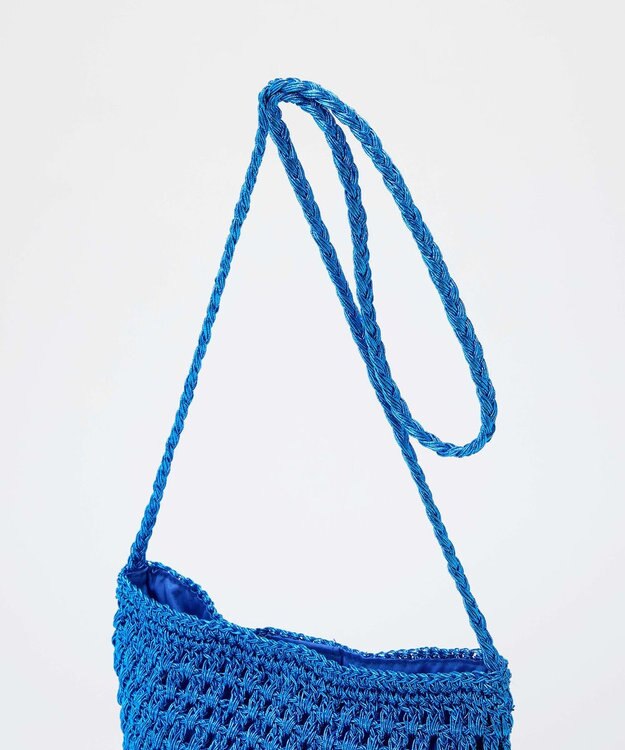 TOPKAPI 【TREASURE TOPKAPI】メタリック ラウンド ミニ ショルダーバッグ ブルー