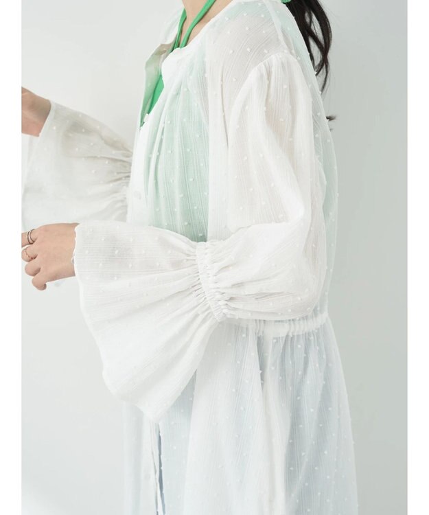 earth music&ecology ドットドビーワンピース Off White