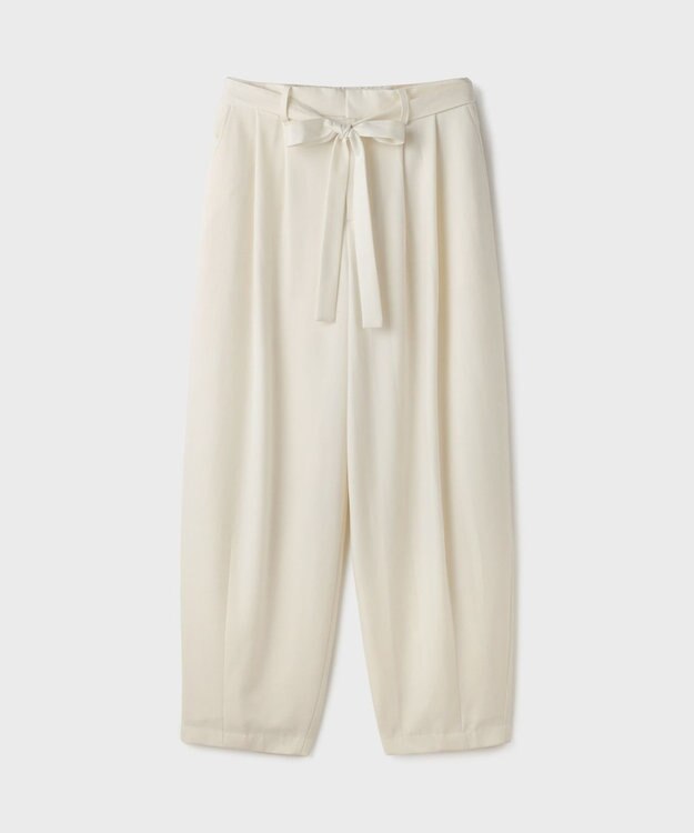 GRACE CONTINENTAL ウールワイドレッグパンツ キナリ