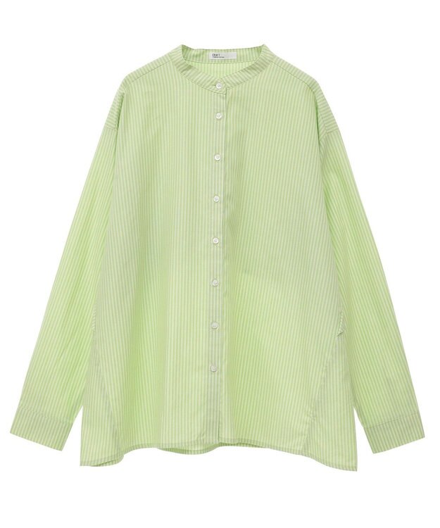 CRAFT STANDARD BOUTIQUE バックフリルシャツ Stripe Green