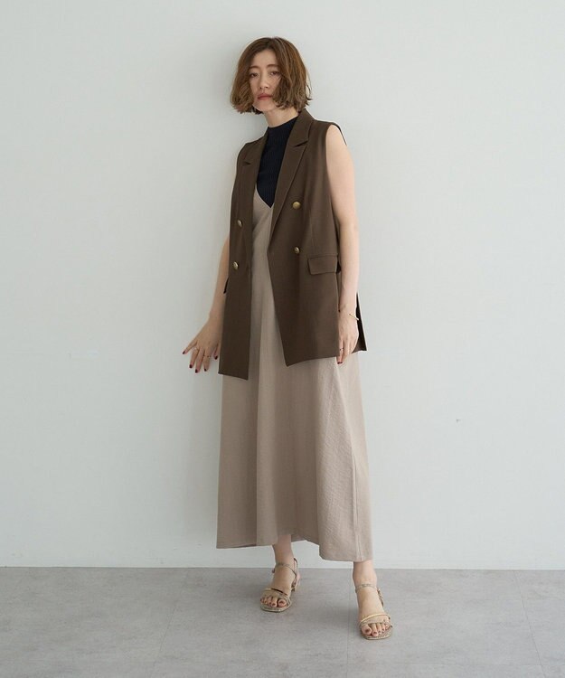 YECCA VECCA ベルトストラップサロペット Beige