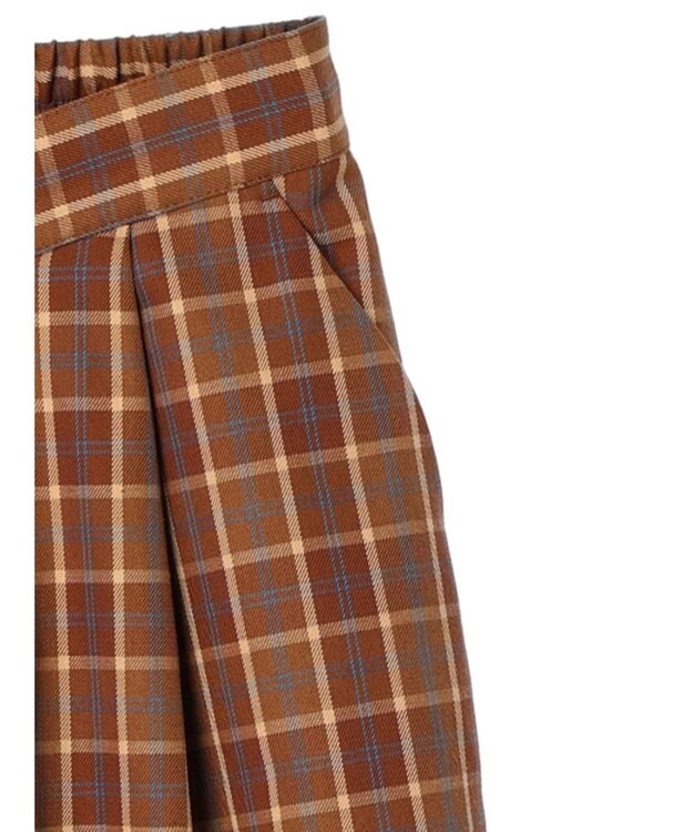 Green Parks ・ＥＬＥＮＣＡＲＥ　ＤＵＥ　チェックワイドパンツ Brown