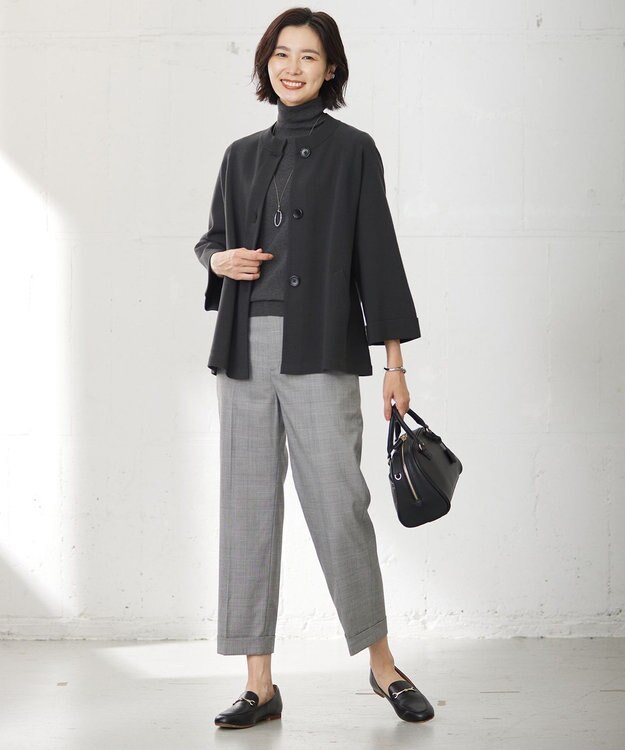 J.PRESS LADIES リバーシブル エポ リング ネックレス ネイビー系