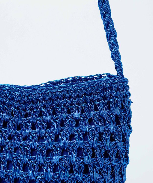 TOPKAPI 【TREASURE TOPKAPI】メタリック ラウンド ミニ ショルダーバッグ ブルー