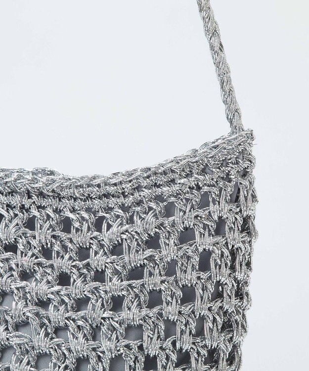 TOPKAPI 【TREASURE TOPKAPI】メタリック ラウンド ミニ ショルダーバッグ シルバー