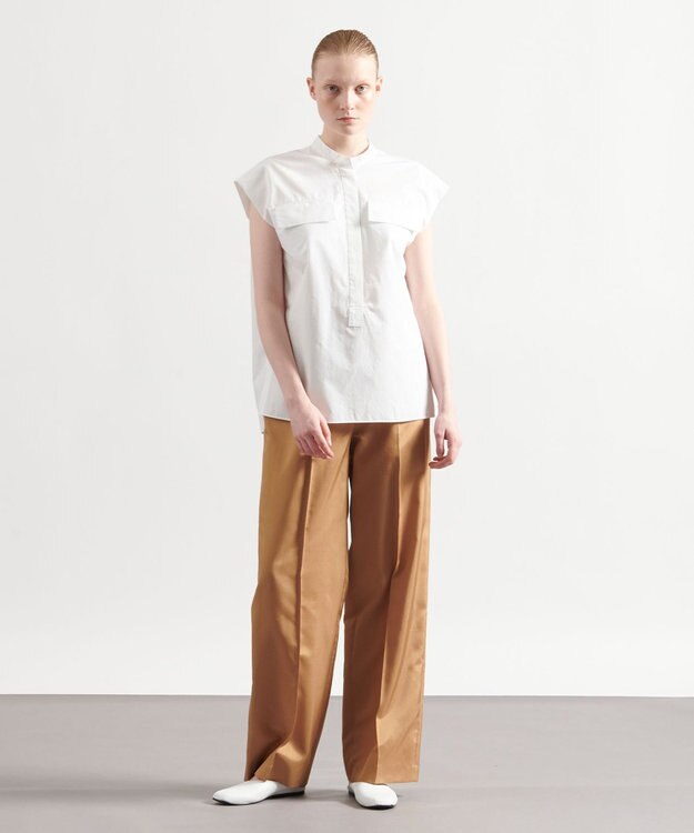 JOSEPH ビッグストライプ　キャロットトラウザーズ Beige