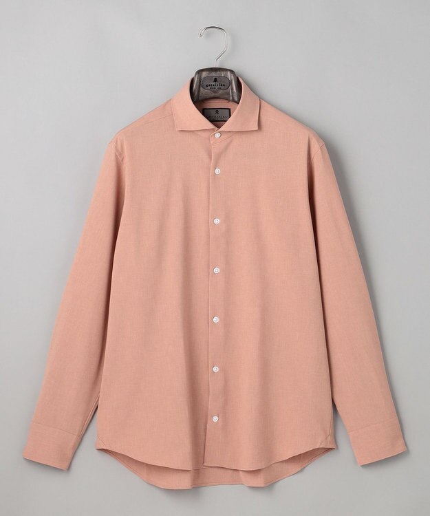 GOTAIRIKU 新色/キングサイズ入荷【シワになりにくい/ストレッチ/洗える】ウールライク シャツ_カッタウェイカラー 26年新色/ライラック系