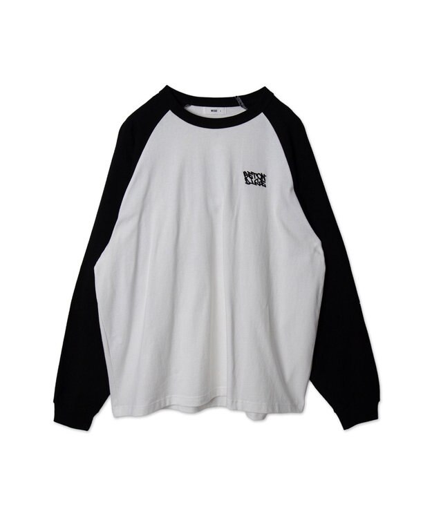 WEGO 【ユニセックス着用ITEM】ラグラングラフィックBIG　T（LS） ブラック