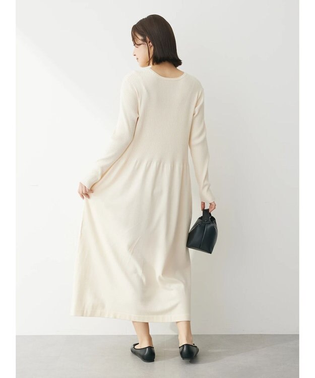 Green Parks ・Ｐｅｔｉｔ　Ｆｌｅｕｒ　フレアニットワンピース Ivory