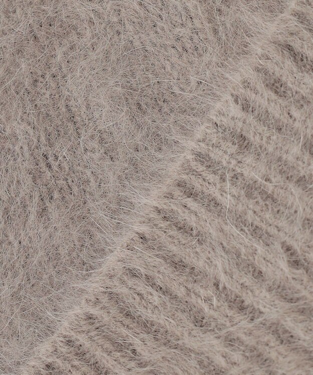 自由区 フォックスカシミヤ Vネックニット カーキ系