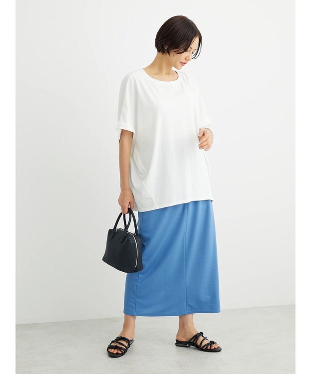 Green Parks 接触冷感半袖コクーンゆるプルオーバー Off White