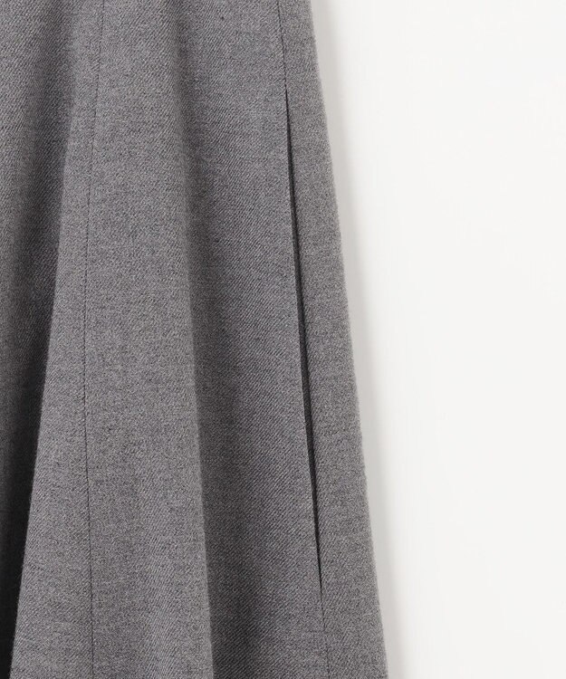 組曲 T/Rツイルストレッチ フレアスカート グレー系