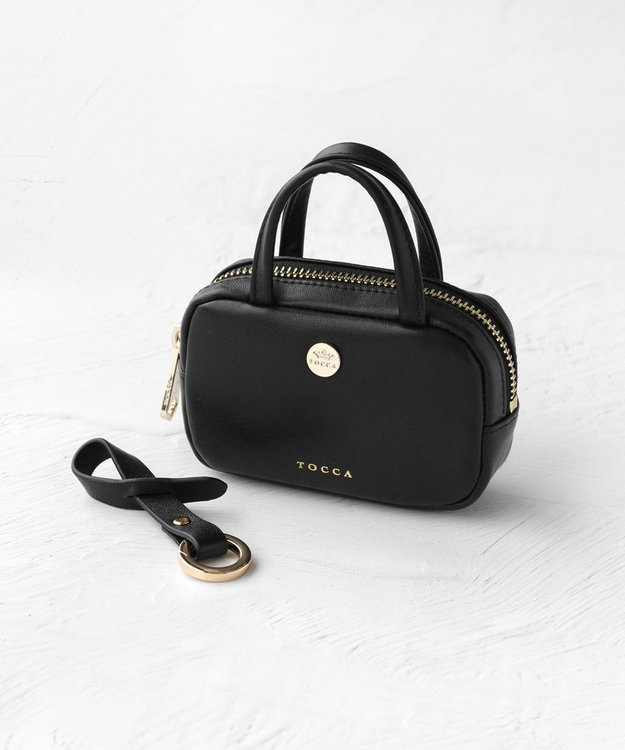 TOCCA TOCCA BOSTON CHARM POUCH レザーチャーム ブラック系