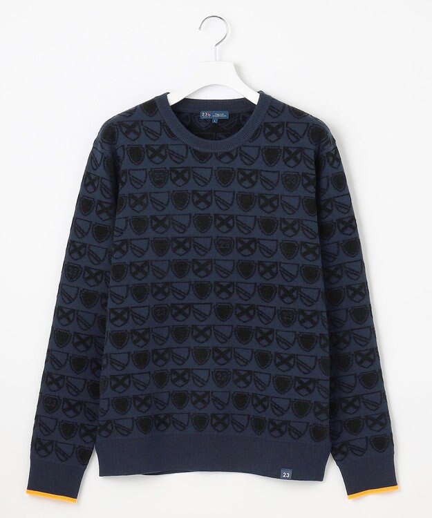 23区GOLF 【MEN】エンブレムジャカードセーター ネイビー系5