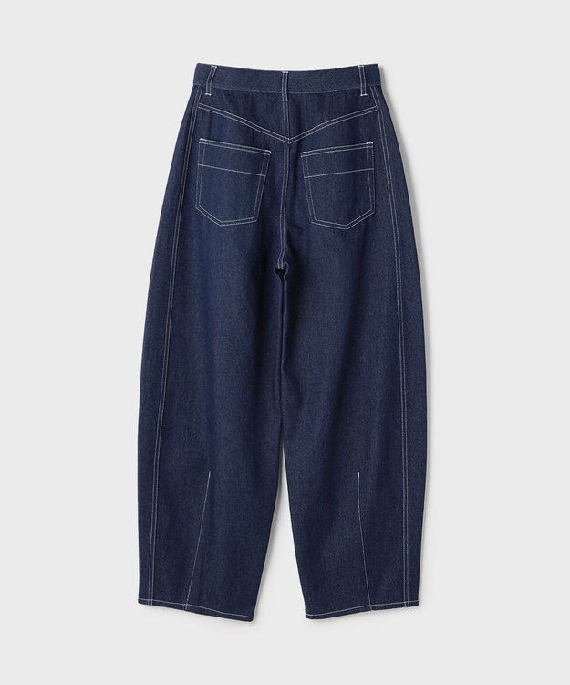 GRACE CONTINENTAL サイド切替バレルパンツ インディゴ