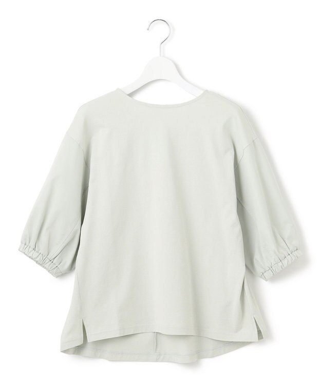 J.PRESS YORK STREET 【WOMEN】ツイストスリーブジャージ プルオーバー ライトグリーン系