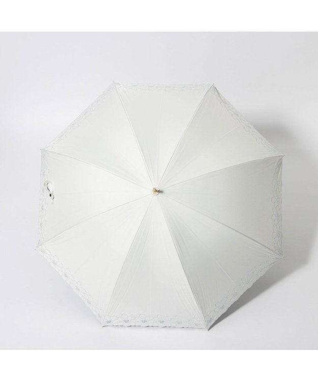 UNBILLION cache nez / グレースフラワー刺繍ショートパラソル ホワイト