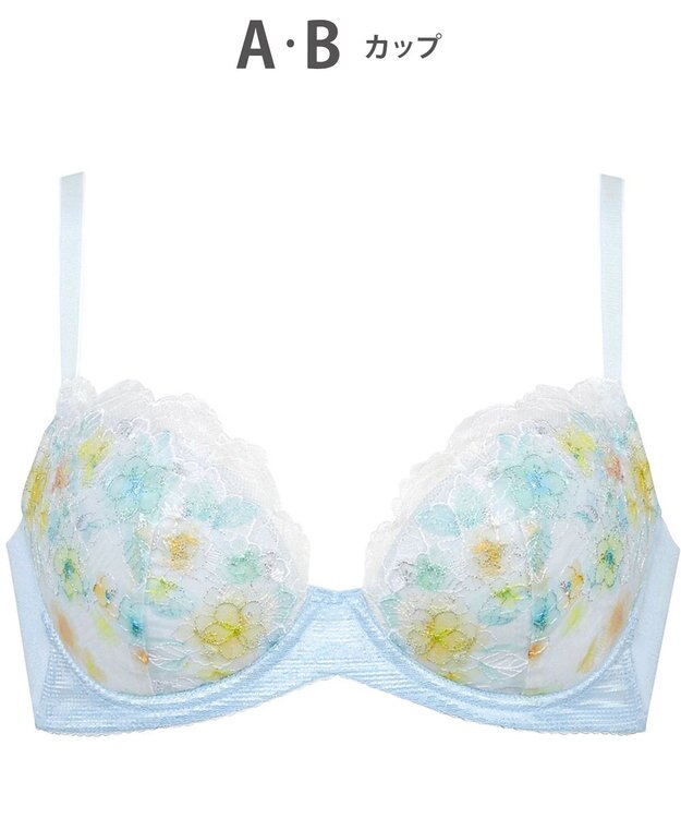 Wing ブラジャー 夏のブラストレスから解放 汗の不快感を軽減(カップ肌側・ワイヤーループ・バック) 背中すっきり 【ときはなつブラ】 KB2872 ウイング／ワコール サックス