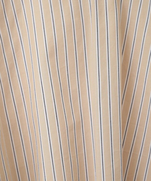 CRAFT STANDARD BOUTIQUE バックフリルシャツ Stripe Beige