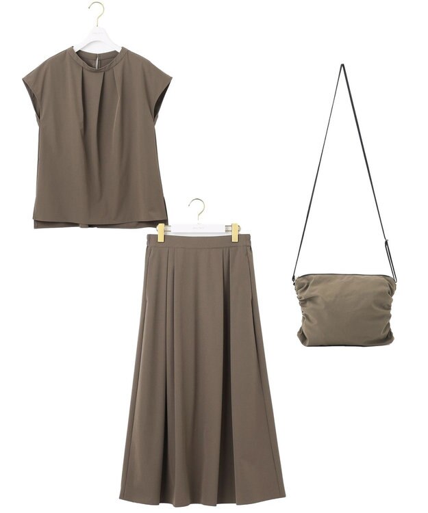 ANY SIS 【撥水・接触冷感・UVカット・洗える】イージートリプル SET カーキ