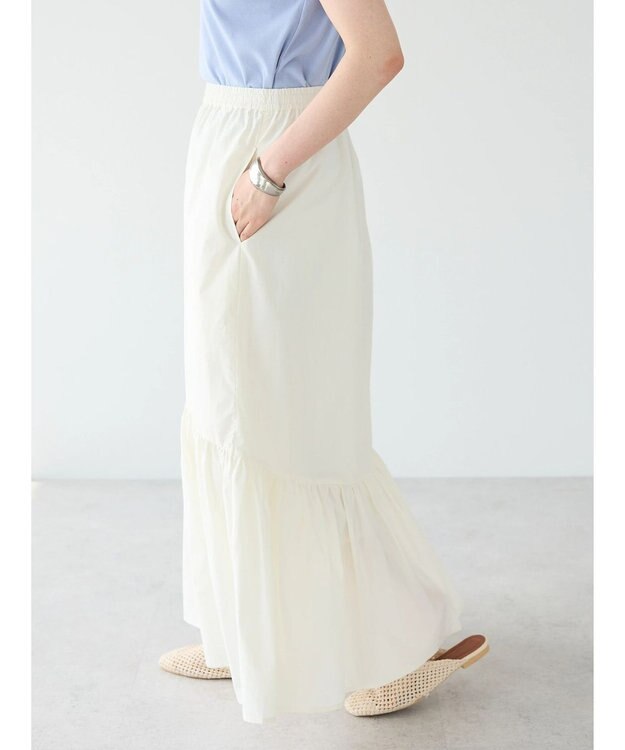 CRAFT STANDARD BOUTIQUE ティアードフレアスカート Ivory