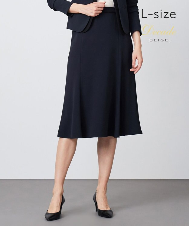 BEIGE， 【L-size】CINDY / フレアスカート Navy×Black