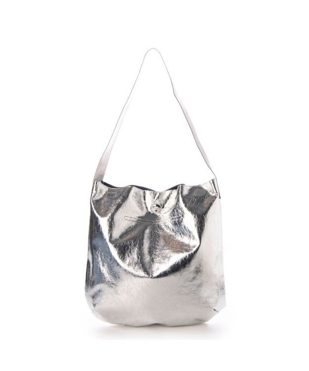 UNBILLION カシュカシュ cachecache / クラッシュメタリック2wayホーボーショルダー シルバー