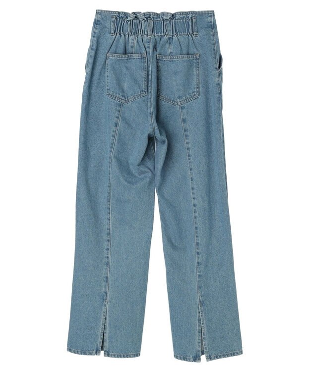 Green Parks ・ＥＬＥＮＣＡＲＥ　ＤＵＥ　バックスリットデニムパンツ Light Indigo