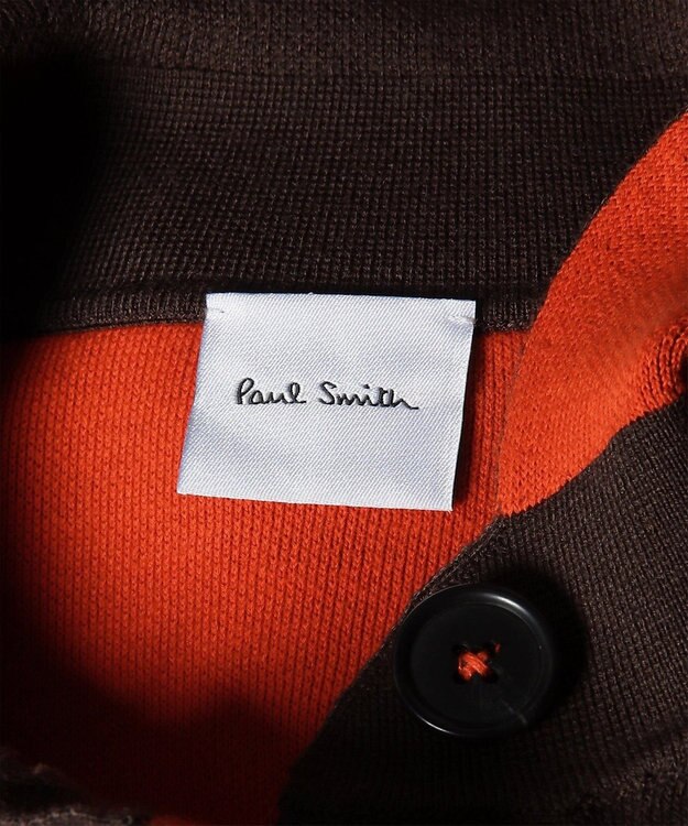 Paul Smith テンセルウール 長袖ニットシャツ ダークブラウン