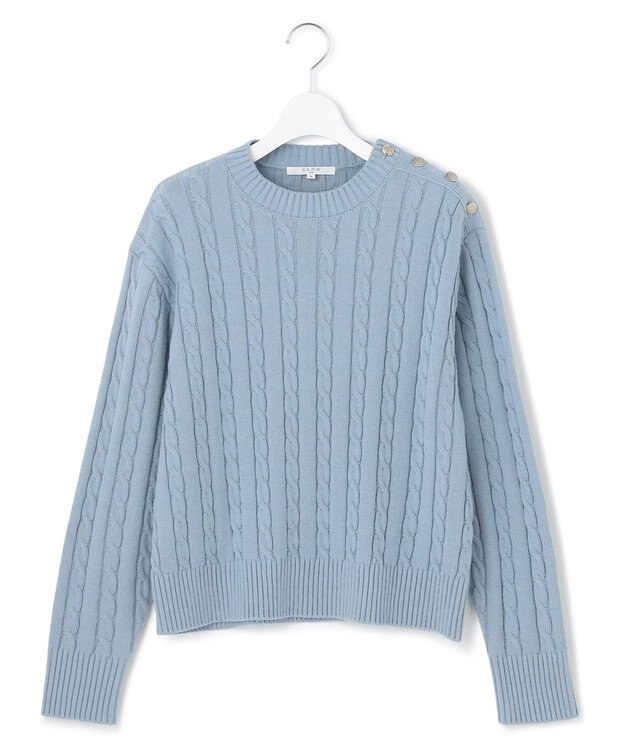 23区 S 【SLOW/一部店舗限定】ハイバルコットンブレンド ニット スカイブルー系
