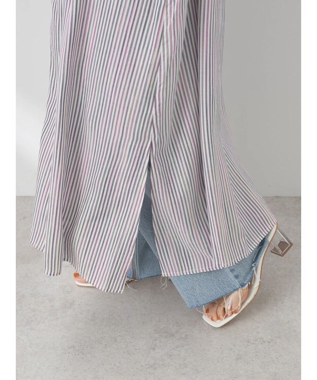 earth music&ecology マルチストライプワンピース Off White