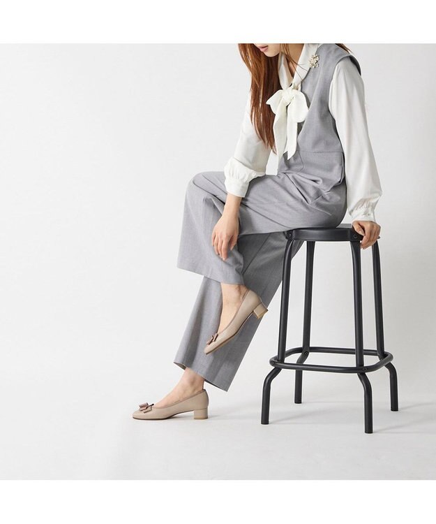 Riz raffinee <Riz raffinee>スクエアトゥリボンパンプス ベージュ